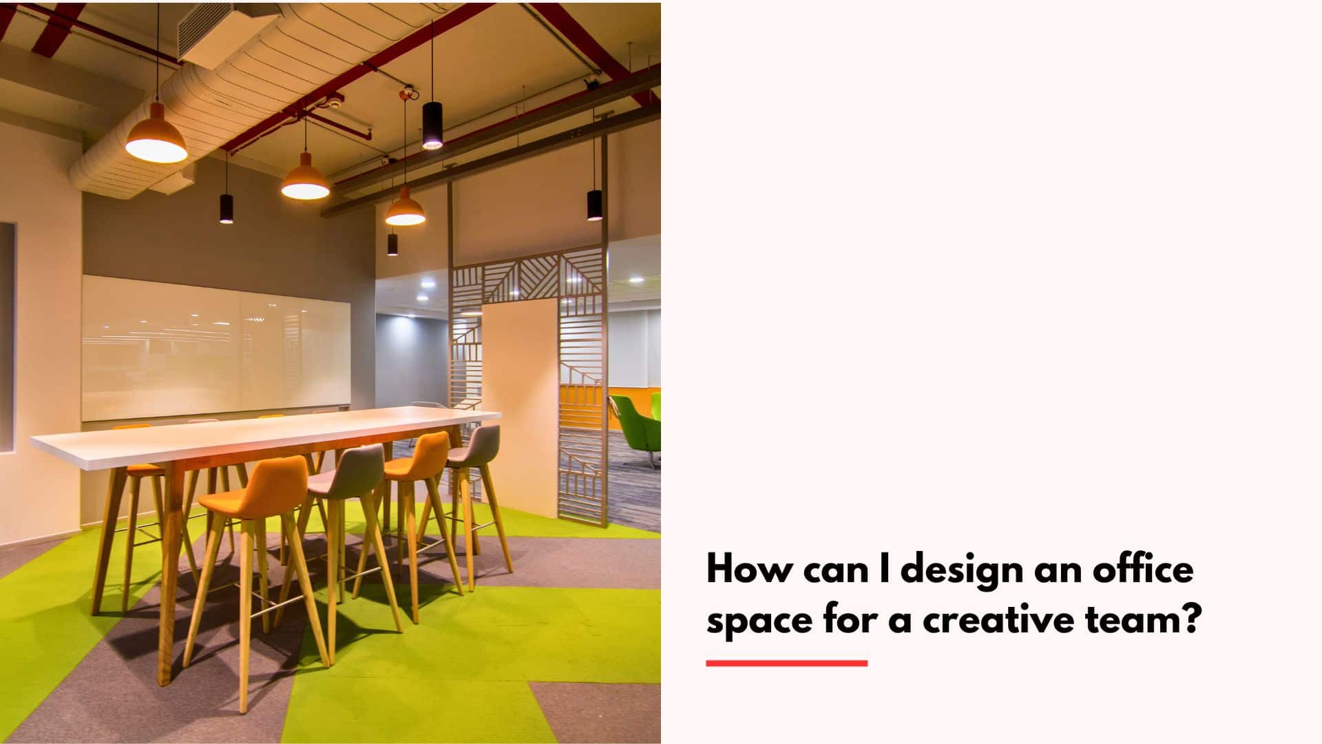 How can I design an office space for a creative team?