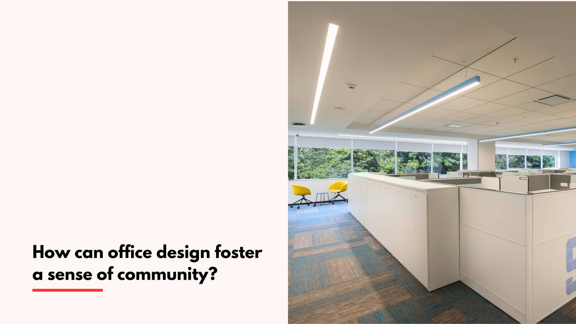 How can office design foster a sense of community