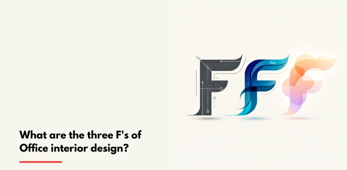 What are the three F's of Office interior design?